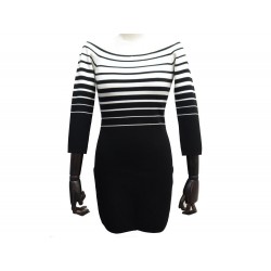 NEUF ROBE PAULE KA M 38 RAYURES EN COTON NOIR & BLANC BICOLORE NEW DRESS 550€