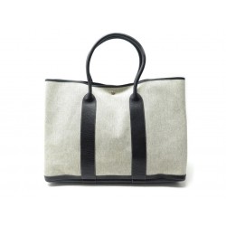 SAC DE VOYAGE HERMES GARDEN PARTY 49 CM LARGE EN TOILE & CUIR TRAVEL BAG 3600€