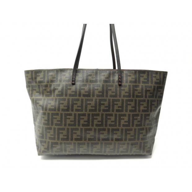 SAC A MAIN FENDI CABAS 8BH185 EN TOILE MONOGRAMME FF ZUCCA MARRON TOTE BAG 1550€