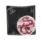 NEUF RARE FOULARD CHANEL DRAGON CHINOIS CARRE 90 LOGO CC EN SOIE NOIRE SCARF