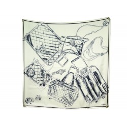 FOULARD CHANEL X-RAY CARRE 90 EN SOIE SAC TIMELESS MONTRE J12 CAMELIA SCARF 380€