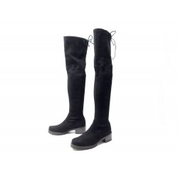 NEUF CHAUSSURES BOTTES STUART WEITZMAN VANLAND 1029072 38.5 CUISSARDES DAIM 895€