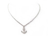  rare collier chanel ancre strass logo cc metal