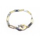 BRACELET DINH VAN MENOTTES R15 18CM OR JAUNE 18K & ACIER + BOITE GOLD STEEL