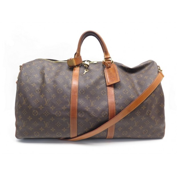 SAC DE VOYAGE LOUIS VUITTON KEEPALL 55 BANDOULIERE TOILE MONOGRAM LV BAG 1750€