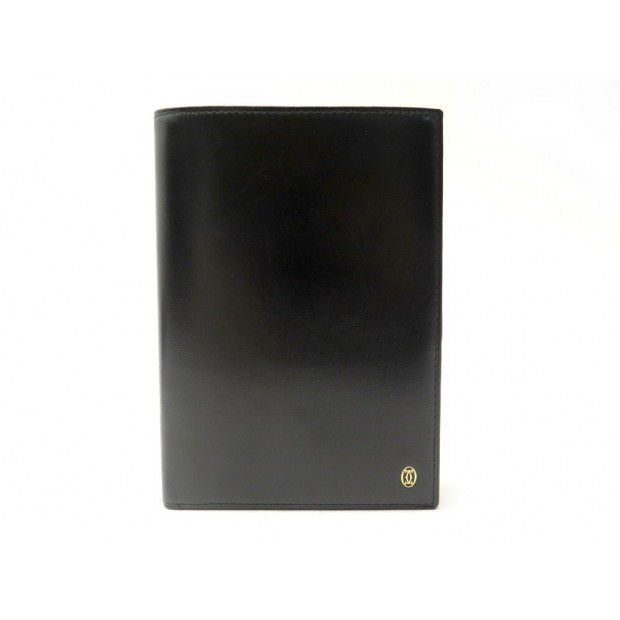 NEUF PORTEFEUILLE MUST DE CARTIER EN CUIR NOIR PORTE CARTES BOITE WALLET 520€