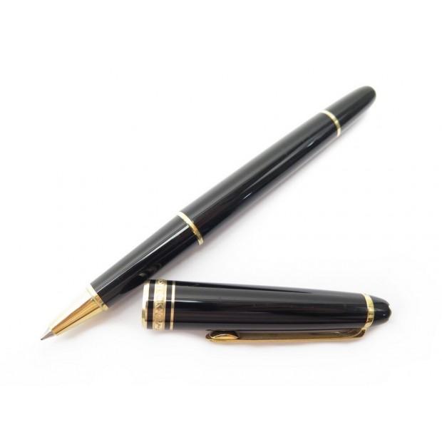 STYLO BILLE MONTBLANC ROLLER MEISTERSTUCK PIX CLASSIQUE DORE 12890 NOIR PEN 410€