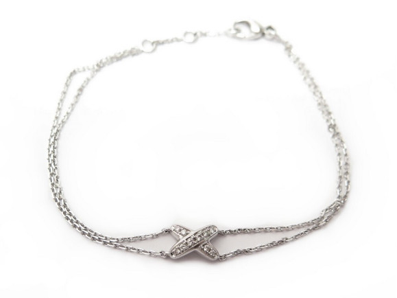 bracelet chaumet jeux de liens 17 cm or blanc 18k