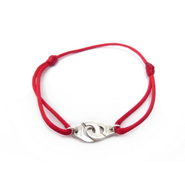 BRACELET DINH VAN MENOTTES R12 341103 EN ARGENT 925 CORDON ROUGE SILVER 300€