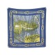 FOULARD HERMES BELLE ETOILE PIERRE PERON CARRE 90 EN SOIE BLEU SILK SCARF 410€