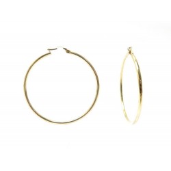 BOUCLES D'OREILLES GUERIN CREOLES EN OR JAUNE 18K GOLD HOOPS EARRINGS 350€