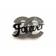 NEUF BROCHE CHANEL LOGO CC FOREVER EN METAL ANTHRACITE NEW BROOCH 580€