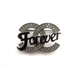NEUF BROCHE CHANEL LOGO CC FOREVER EN METAL ANTHRACITE NEW BROOCH 580€