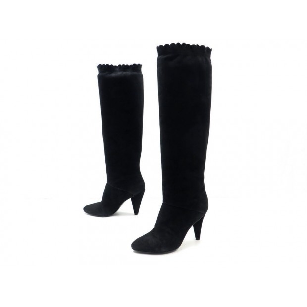 CHAUSSURES MARC BY MARC JACOBS KANGAROO 694947 38 BOTTES EN DAIM NOIR BOOTS 460€