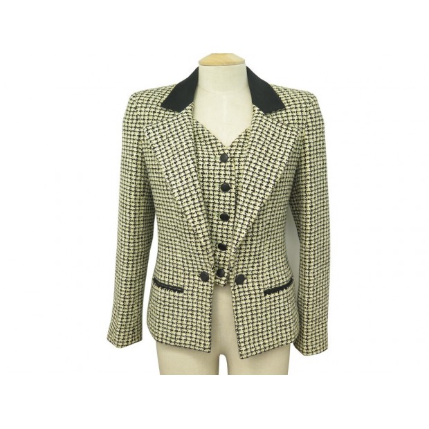 VESTE CHANEL CHANEL BOUTONS MADEMOISELLE LOGO CC P19024 M 38 TWEED JACKET 8860€