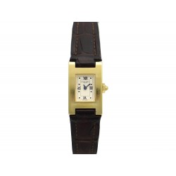 MONTRE CHAUMET KHESIS RECTANGLE OR JAUNE 18K QUARTZ +BOITE GOLD WATCH 6400€