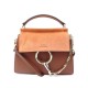 NEUF SAC A MAIN CHLOE FAYE CUIR & DAIM MARRON BANDOULIERE LEATHER HAND BAG 1390€