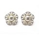 NEUF BOUCLES D'OREILLES CHANEL CAMELIA LOGO CC EN METAL DORE NEW EARRINGS 690€