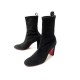 BOTTINES CHRISTIAN LOUBOUTIN GENA 40 EN DAIM NOIR BLACK SUEDE LOW BOOTS 845€