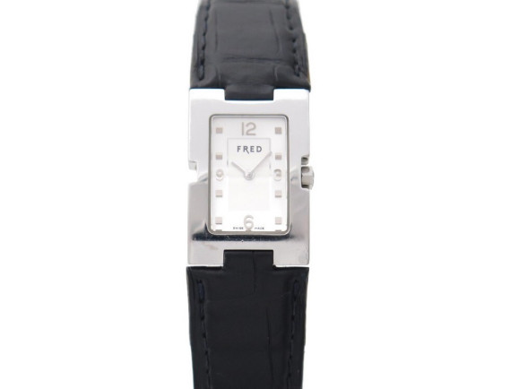 montre fred r12 100 quartz 30 mm en acier palladie