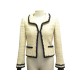 VESTE CHANEL P28953 TAILLE S 34 EN TWEED DE LAINE BEIGE WOOL JACKET VEST 5650€