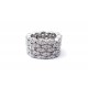 BAGUE MAUBOUSSIN JE LE VEUX 5 RANGS T48 49 OR BLANC 18K & DIAMANTS RING 17315€