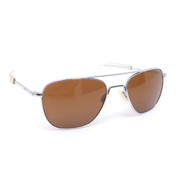 LUNETTES DE SOLEIL RANDOLPH AVIATOR BRIGHT CHROME ARGENTE SUNGLASSES 260€