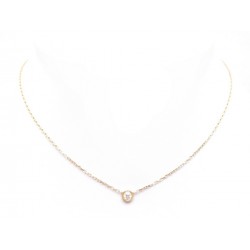 NEUF COLLIER CARTIER D'AMOUR DIAMANT LEGER GM OR JAUNE 18K +BOITE NECKLACE 2400€