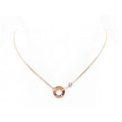 COLLIER CARTIER LOVE 2 DIAMANTS B7219500 OR JAUNE 18K + BOITE NECKLACE 2400€