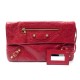 SAC A MAIN BALENCIAGA POCHETTE ENVELOPPE 282011 EN CUIR ROUGE POUCH BAG 766€