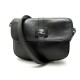 SAC A MAIN COURREGES BANDOULIERE EN CUIR GRAINE NOIR BLACK LEATHER HANDBAG 470€