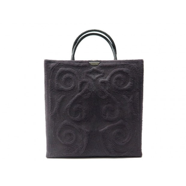 SAC A MAIN CHRISTIAN DIOR MASAI CABAS CUIR DE POULAIN ANTHRACITE PONY HAIR BAG