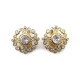 VINTAGE BOUCLES D'OREILLES CHRISTIAN DIOR STRASS & METAL DORE EARRINGS 330€