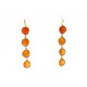 BOUCLES D'OREILLES PENDANTES EN OR JAUNE 18K & PIERRES CORNALINE GOLD EARRINGS