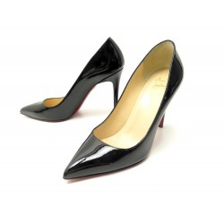 NEUF CHAUSSURES CHRISTIAN LOUBOUTIN PIGALLE 38.5 ESCARPINS CUIR VERNI SHOES 575€