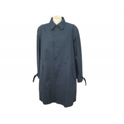 MANTEAU IMPERMEABLE LOUIS VUITTON TRENCH LASER CUT T 48 M BLEU MARINE COAT 3500€