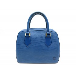 SAC A MAIN LOUIS VUITTON SABLON EN CUIR EPI BLEU LEATHER HAND BAG PURSE 1645€