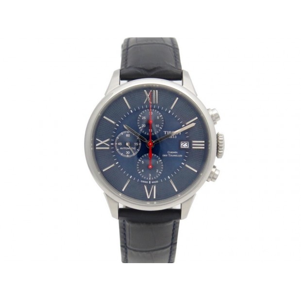 MONTRE TISSOT CHEMIN DES TOURELLES 44 MM AUTOMATIQUE CHRONOGRAPHE + BOITE 995€