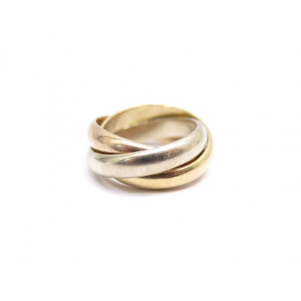 BAGUE CARTIER TRINITY 3 ORS JAUNE ROSE BLANC 18K T48 B4052700 GOLD RING 1330€