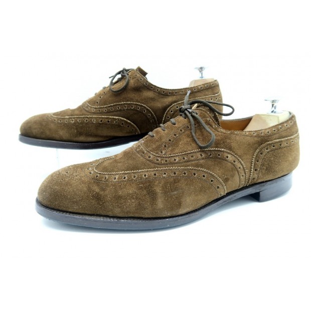 NEUF CHAUSSURES EDWARD GREEN RICHELIEU 9.5F 43.5 SUEDE 