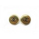 VINTAGE BOUCLES D'OREILLES CHANEL LOGO CC VICTOIRE DE CASTELLANE 1987 EARRINGS