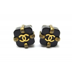 VINTAGE BOUCLES D'OREILLES CHANEL LOGO CC VICTOIRE DE CASTELLANE 1989 EARRINGS