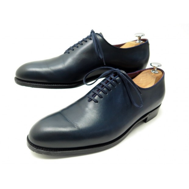 NEUF CHAUSSURES JM WESTON ULTRA 344 7.5C 41.5 RICHELIEU CUIR BLEU MARINE 930€