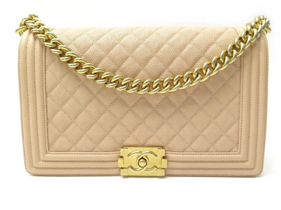 sac a main chanel boy gm cuir caviar matelasse