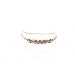 BAGUE DJULA CHAINE BARRE 58 DR1085-A EN OR ROSE 18K ET DIAMANTS GOLD RING 245€