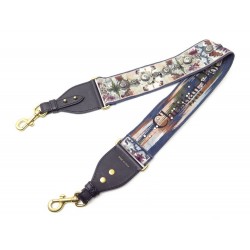 NEUF ANSE BANDOULIERE CHRISTIAN DIOR BRODERIE BOHEME TOILE GUITAR STRAP 1250€