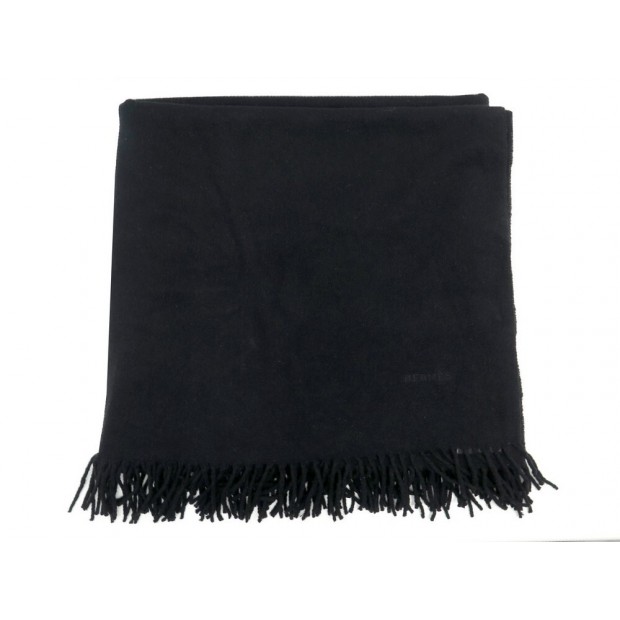 PLAID HERMES COUVERTURE EN CACHEMIRE 200 X 140 CM NOIR + BOITE BLANKET 1600€