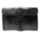 VINTAGE SAC A MAIN HERMES JIGE ELAN PM CUIR BOX NOIR POCHETTE CLUTCH BAG 3200€