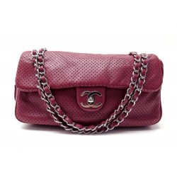 SAC A MAIN CHANEL TIMELESS PERFORE BANDOULIERE EN CUIR ROUGE RED HANDBAG 4480€