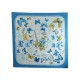 NEUF FOULARD HERMES FARANDOLE PAR CATY LATHAM EN SOIE BLEU NEW SILK SCARF 410€